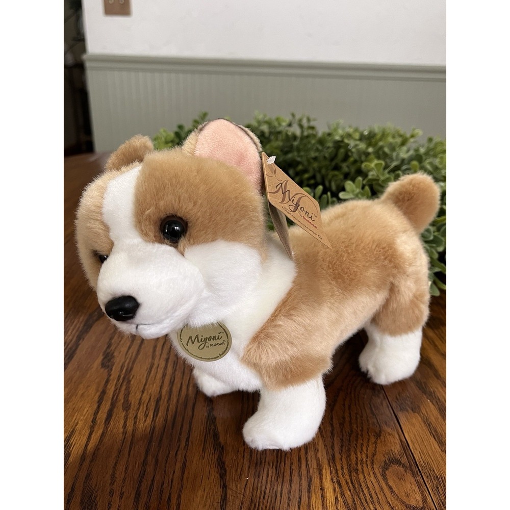 Miyoni by Aurora Corgi Plush Realistic Pembroke Welsh Puppy Stuffed Animal NWT